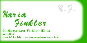 maria finkler business card
